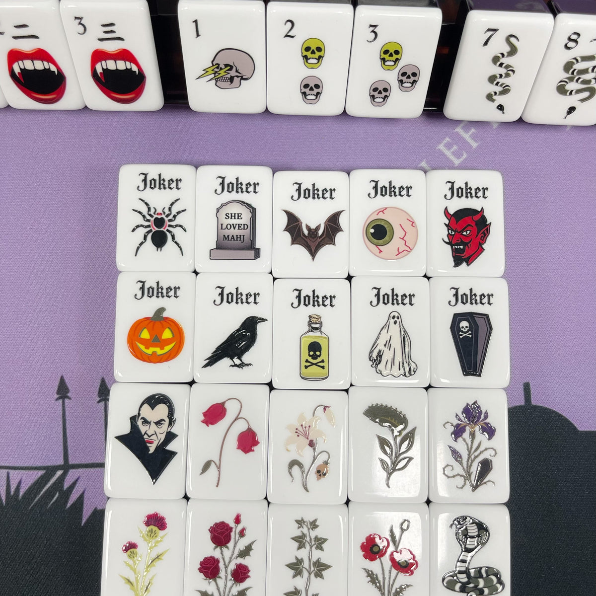 Valcrest™ Halloween Haunt American Mahjong Set – 160 Tiles