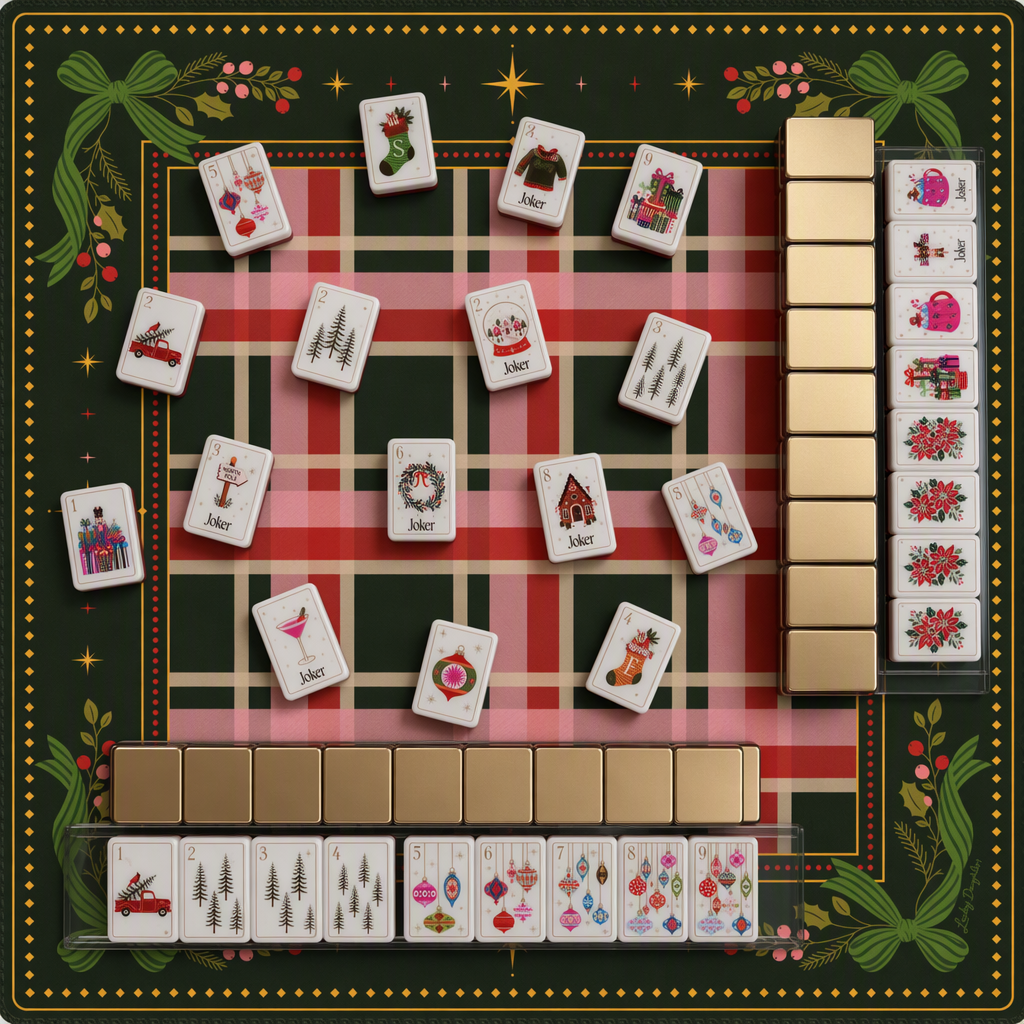 Valcrest™ Holiday Cheer American Mahjong Set – 160 Tiles