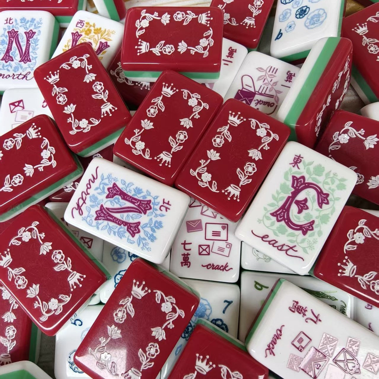 Valcrest™ Garden Letters American Mahjong Set – 160 Tiles
