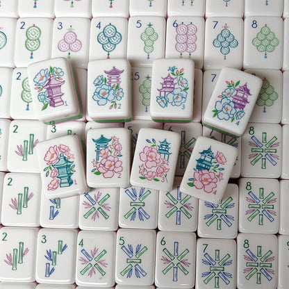 Valcrest™ Elephant Blossom American Mahjong Set – 160 Tiles