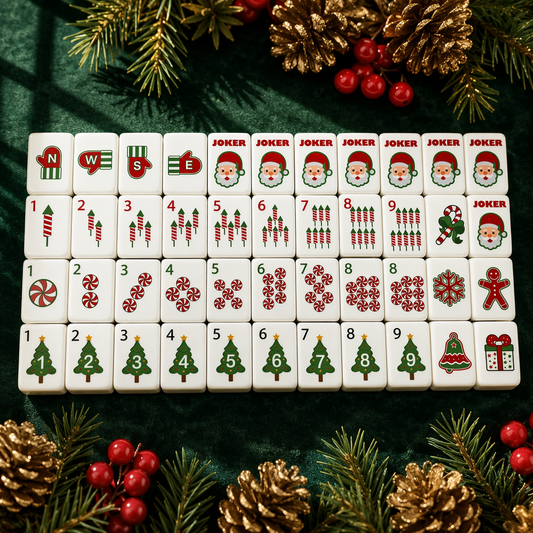 Valcrest™ Christmas Cheer American Mahjong Set – 160 Tiles