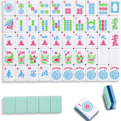 Valcrest™ Mint Stripe American Mahjong Set – 166 Tiles