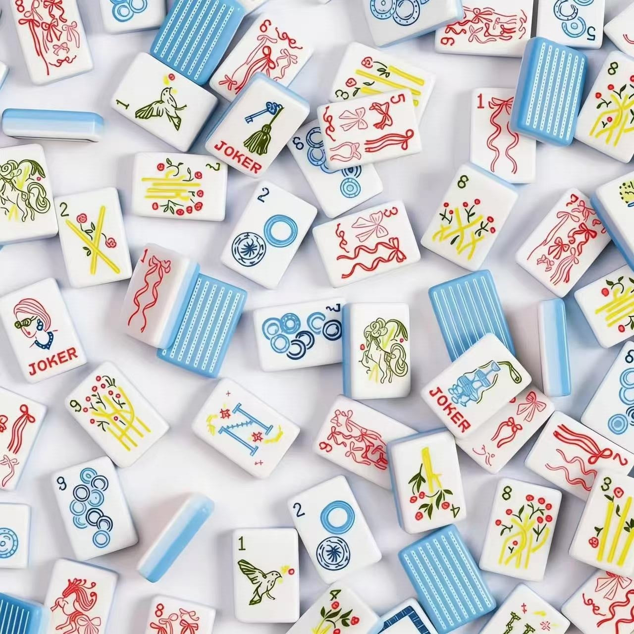 Valcrest™ Ribbon Bloom American Mahjong Set – 160 Tiles