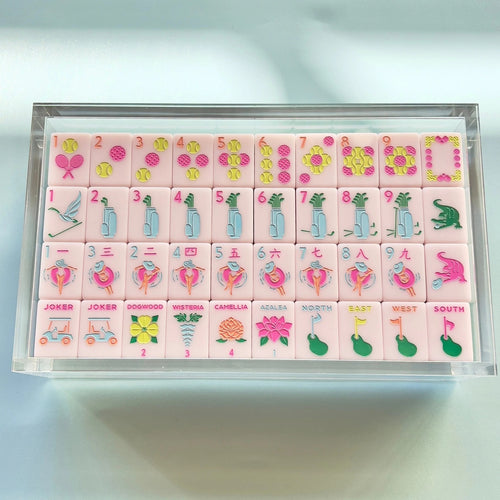 Valcrest™ Clubhouse Pink American Mahjong Set – 160 Tiles