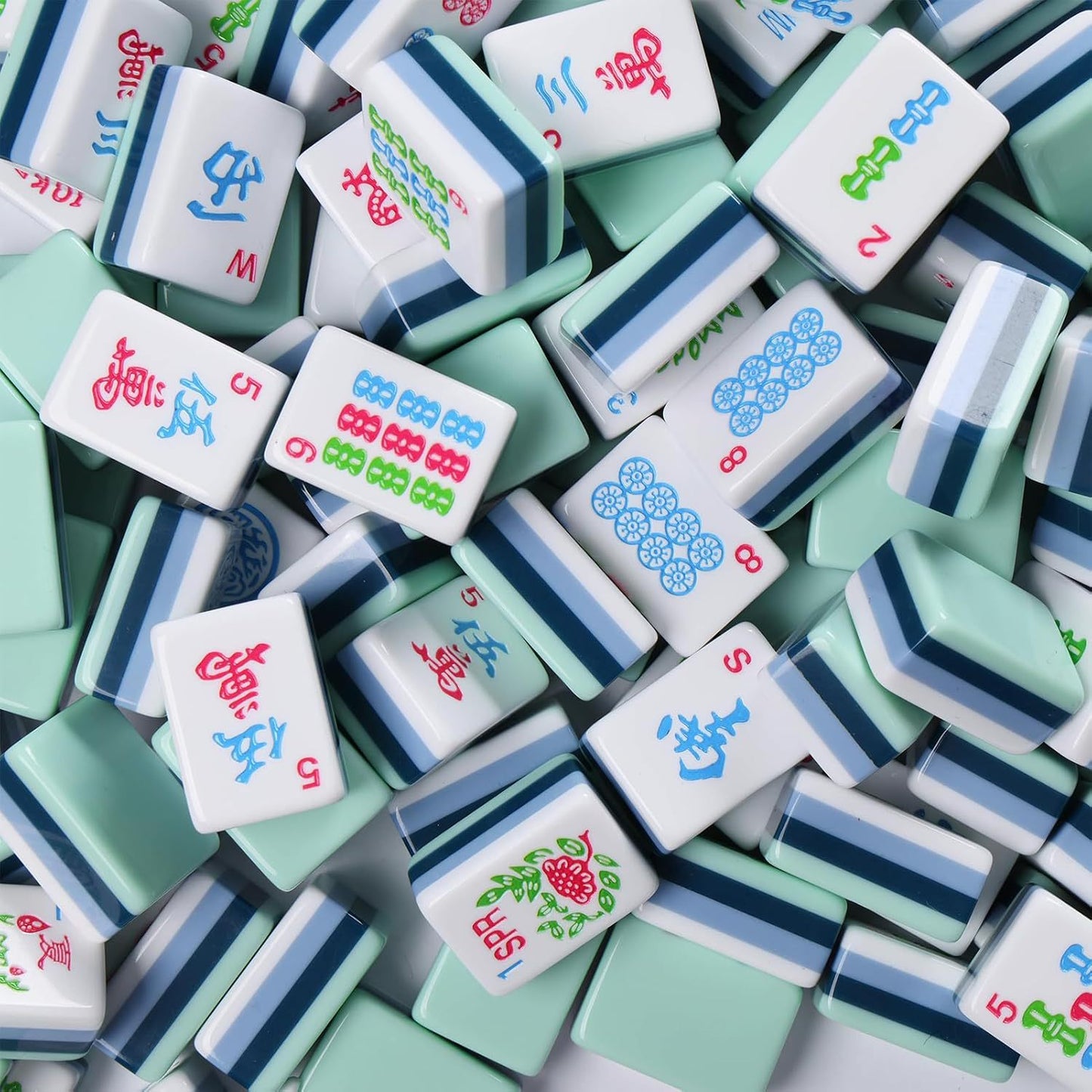 Valcrest™ Mint Stripe American Mahjong Set – 166 Tiles