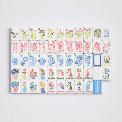 Valcrest™ Ribbon Bloom American Mahjong Set – 160 Tiles