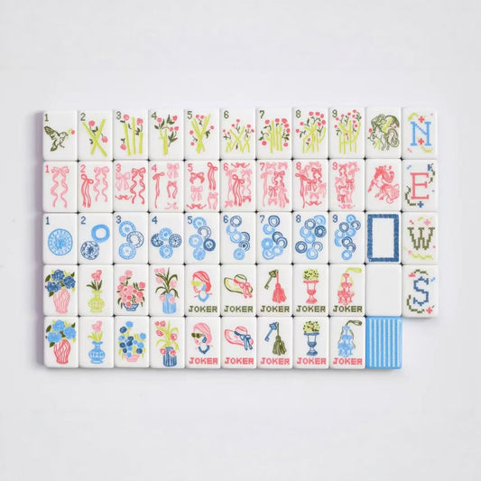 Valcrest™ Ribbon Bloom American Mahjong Set – 160 Tiles