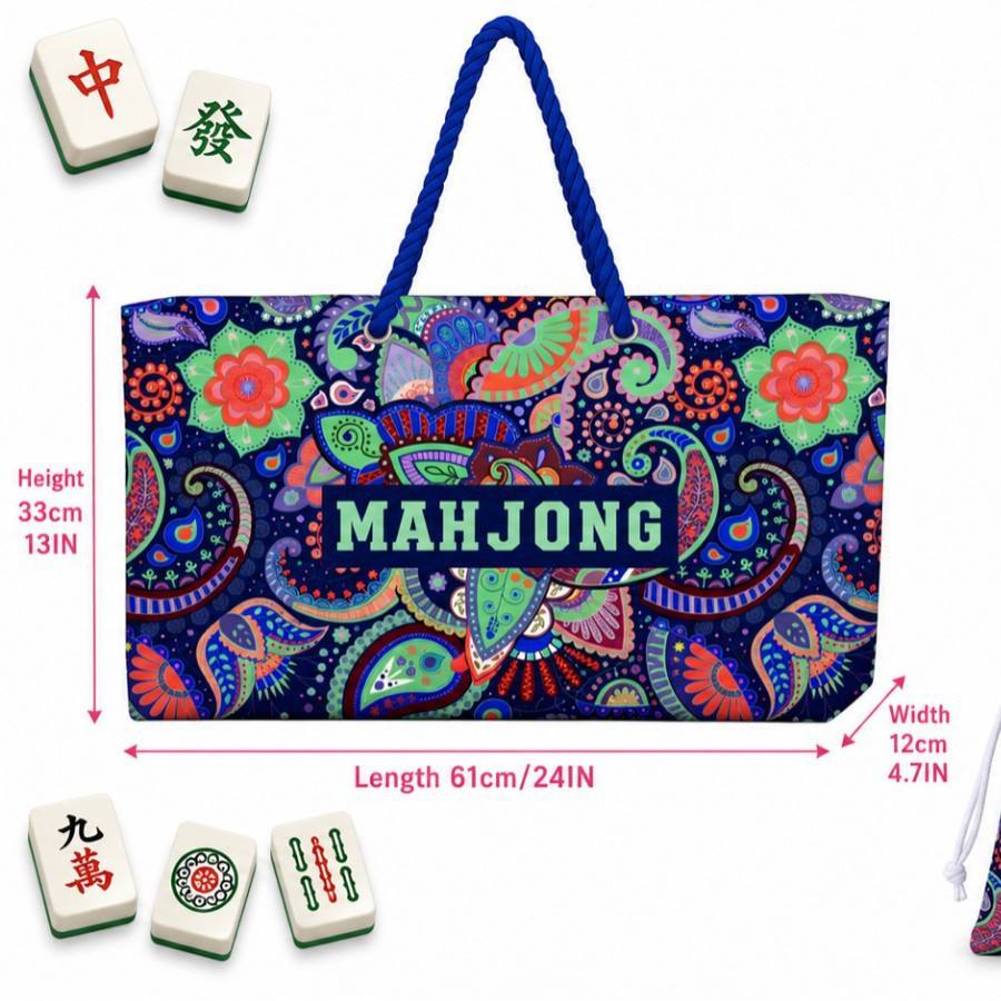 Valcrest™ Bohemian Bloom Mahjong Carry Bag Set – 3 Pieces