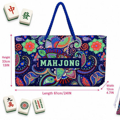 Valcrest™ Bohemian Bloom Mahjong Carry Bag Set – 3 Pieces