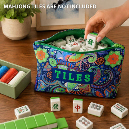 Valcrest™ Bohemian Bloom Mahjong Carry Bag Set – 3 Pieces