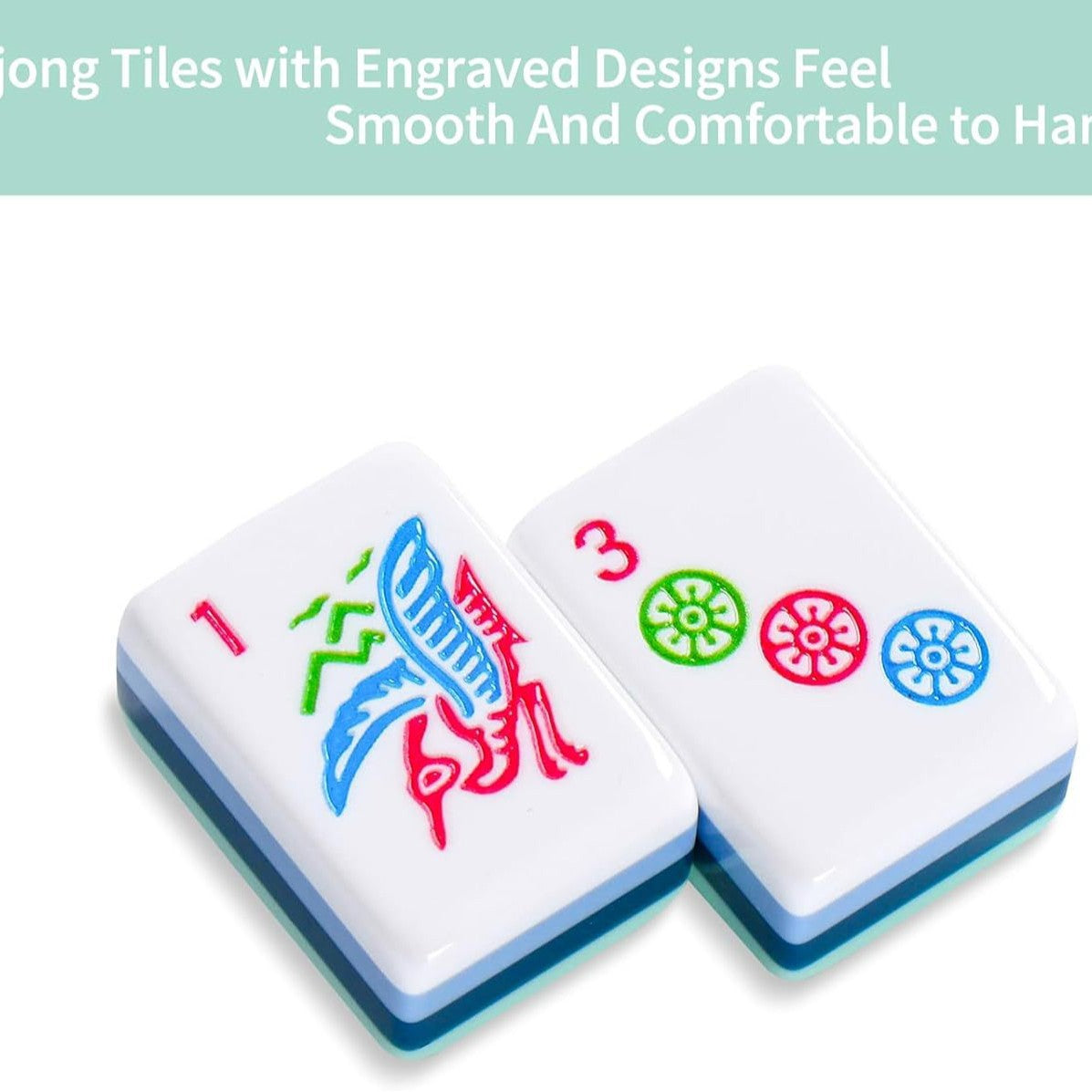 Valcrest™ Mint Stripe American Mahjong Set – 166 Tiles