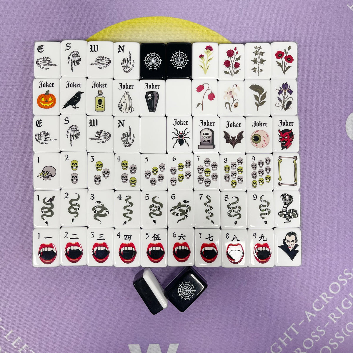 Valcrest™ Halloween Haunt American Mahjong Set – 160 Tiles