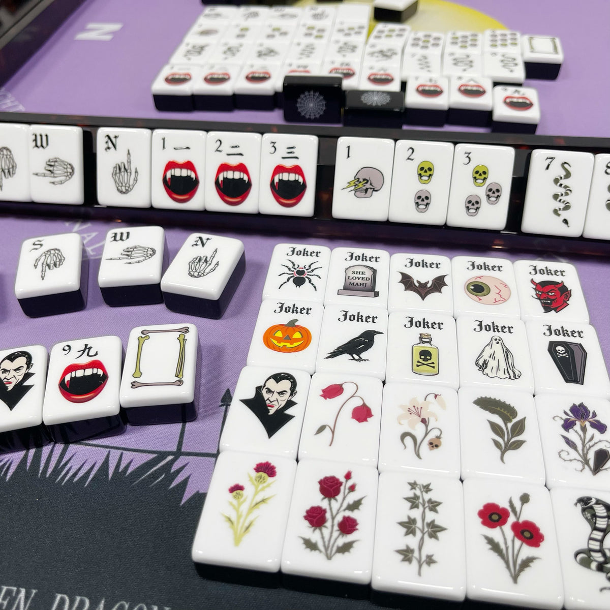 Valcrest™ Halloween Haunt American Mahjong Set – 160 Tiles