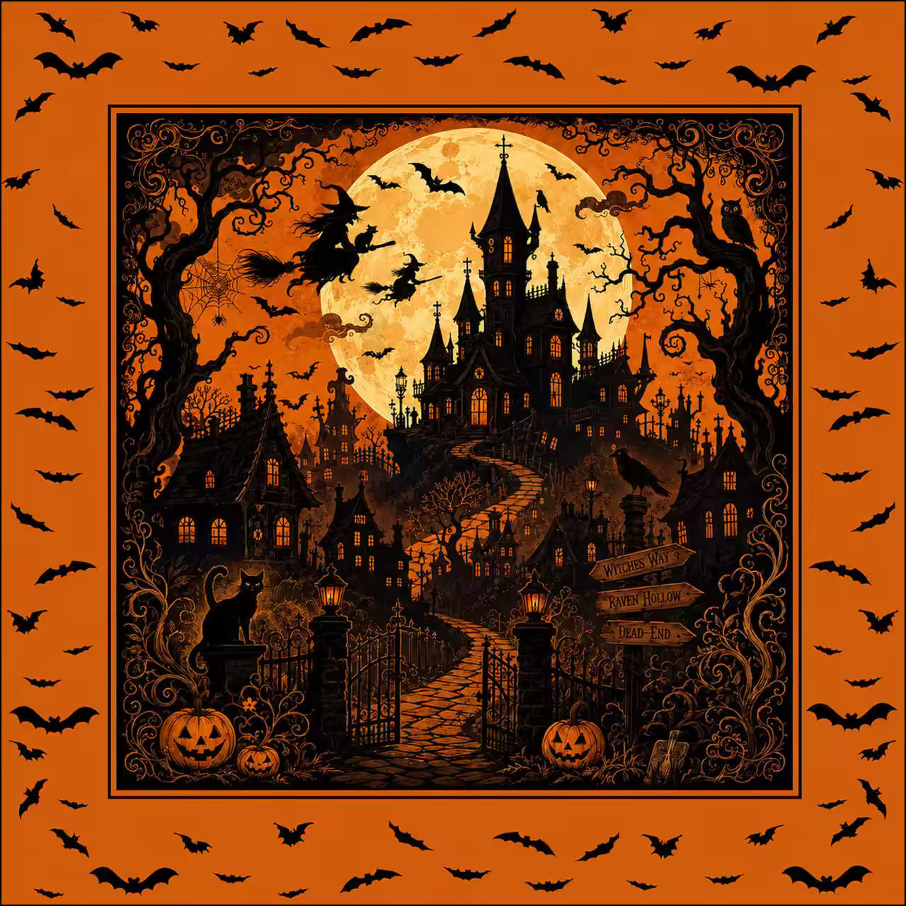 Valcrest™ Halloween American Mahjong Table Mat – Multiple Designs
