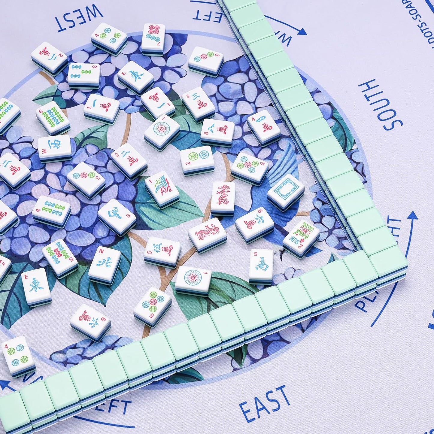 Valcrest™ Mint Stripe American Mahjong Set – 166 Tiles