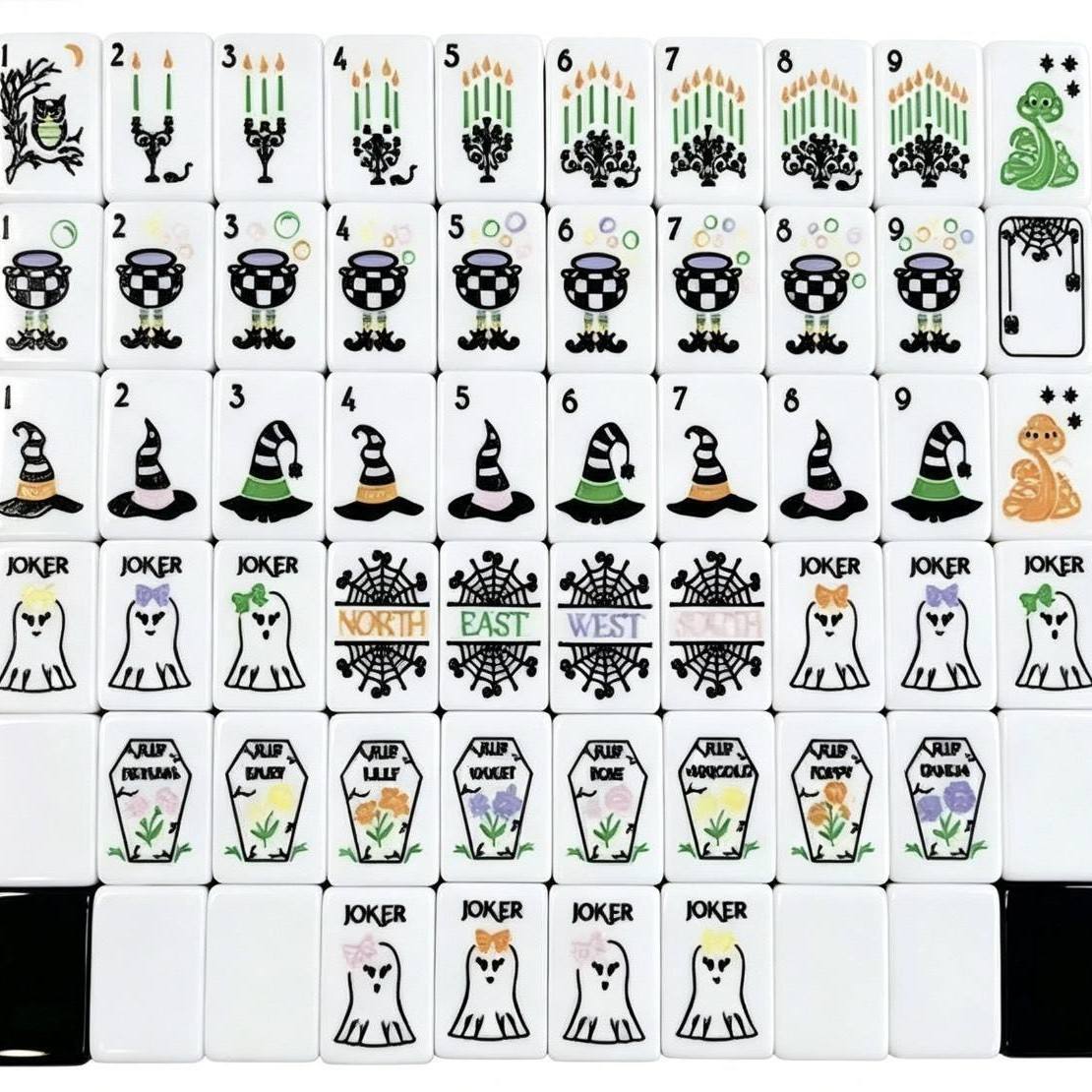 Valcrest™ Ghostly Nights American Mahjong Set – 160 Tiles