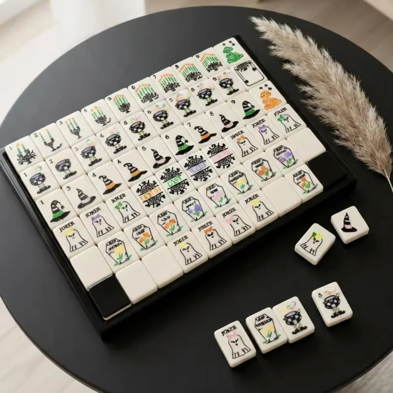 Valcrest™ Ghostly Nights American Mahjong Set – 160 Tiles