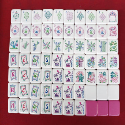 Valcrest™ Elephant Blossom American Mahjong Set – 160 Tiles