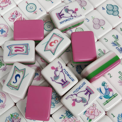 Valcrest™ Elephant Blossom American Mahjong Set – 160 Tiles