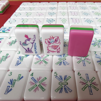 Valcrest™ Elephant Blossom American Mahjong Set – 160 Tiles