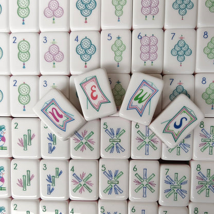 Valcrest™ Elephant Blossom American Mahjong Set – 160 Tiles