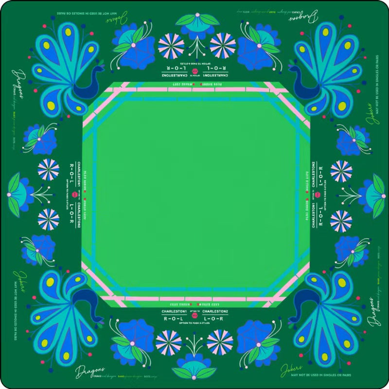 Valcrest™ Washable Non-Slip American Mahjong Table Mat – Multiple Designs