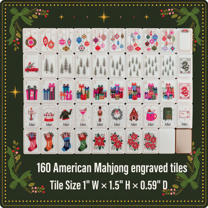 Valcrest™ Holiday Cheer American Mahjong Set – 160 Tiles