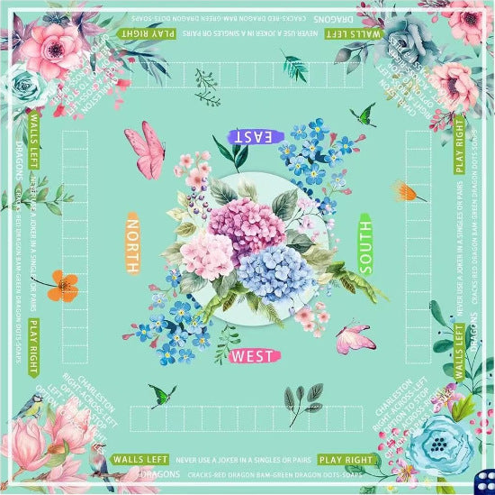 Valcrest™ Washable Non-Slip American Mahjong Table Mat – Multiple Designs
