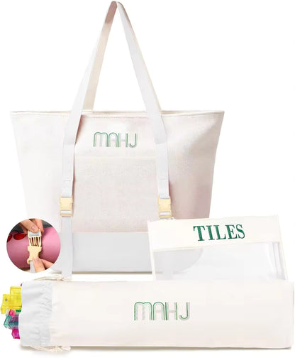 Valcrest™ Canvas American Mahjong Carry Bag Set – 3 Pieces