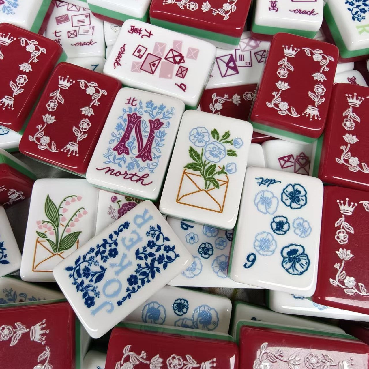 Valcrest™ Garden Letters American Mahjong Set – 160 Tiles