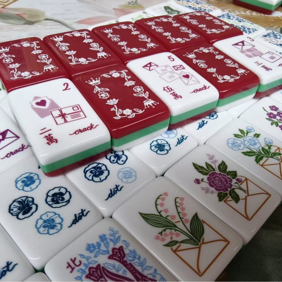 Valcrest™ Garden Letters American Mahjong Set – 160 Tiles