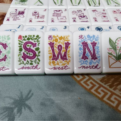 Valcrest™ Garden Letters American Mahjong Set – 160 Tiles