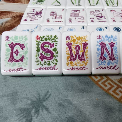 Valcrest™ Garden Letters American Mahjong Set – 160 Tiles