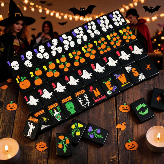 Valcrest™ Halloween After Dark American Mahjong Set – 160 Tiles
