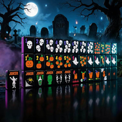 Valcrest™ Halloween After Dark American Mahjong Set – 160 Tiles