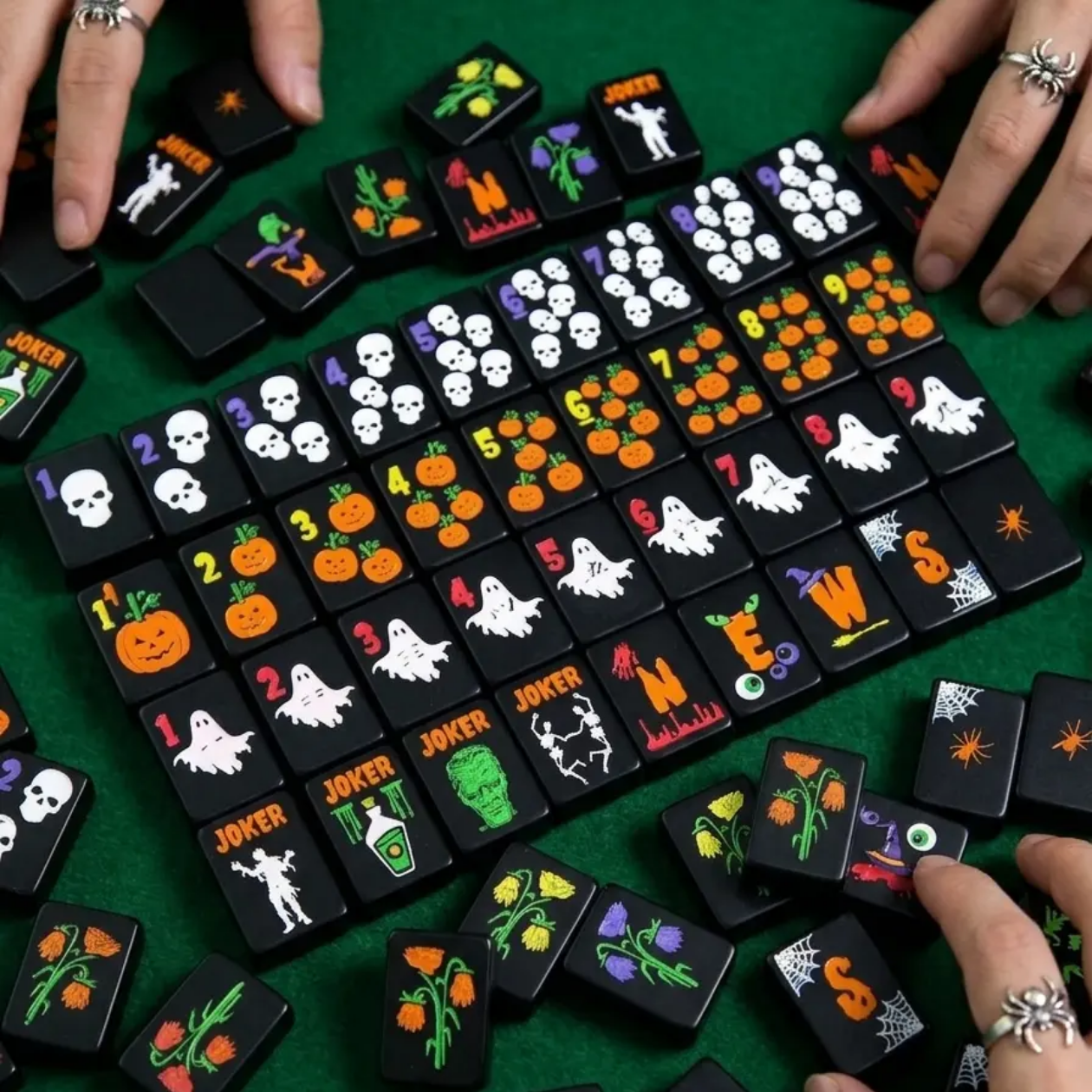 Valcrest™ Halloween After Dark American Mahjong Set – 160 Tiles