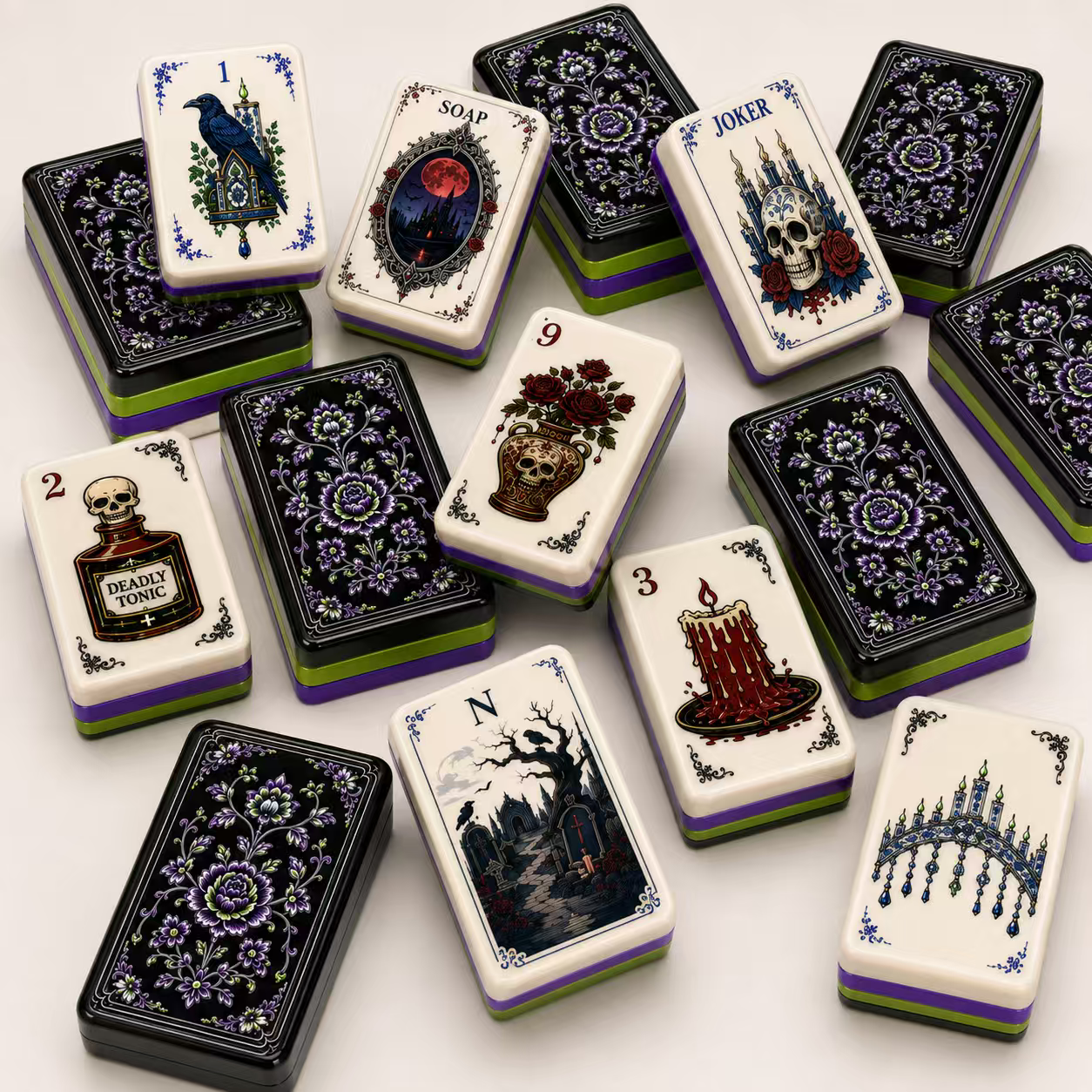 Valcrest™ Midnight Masquerade American Mahjong Set – 160 Tiles
