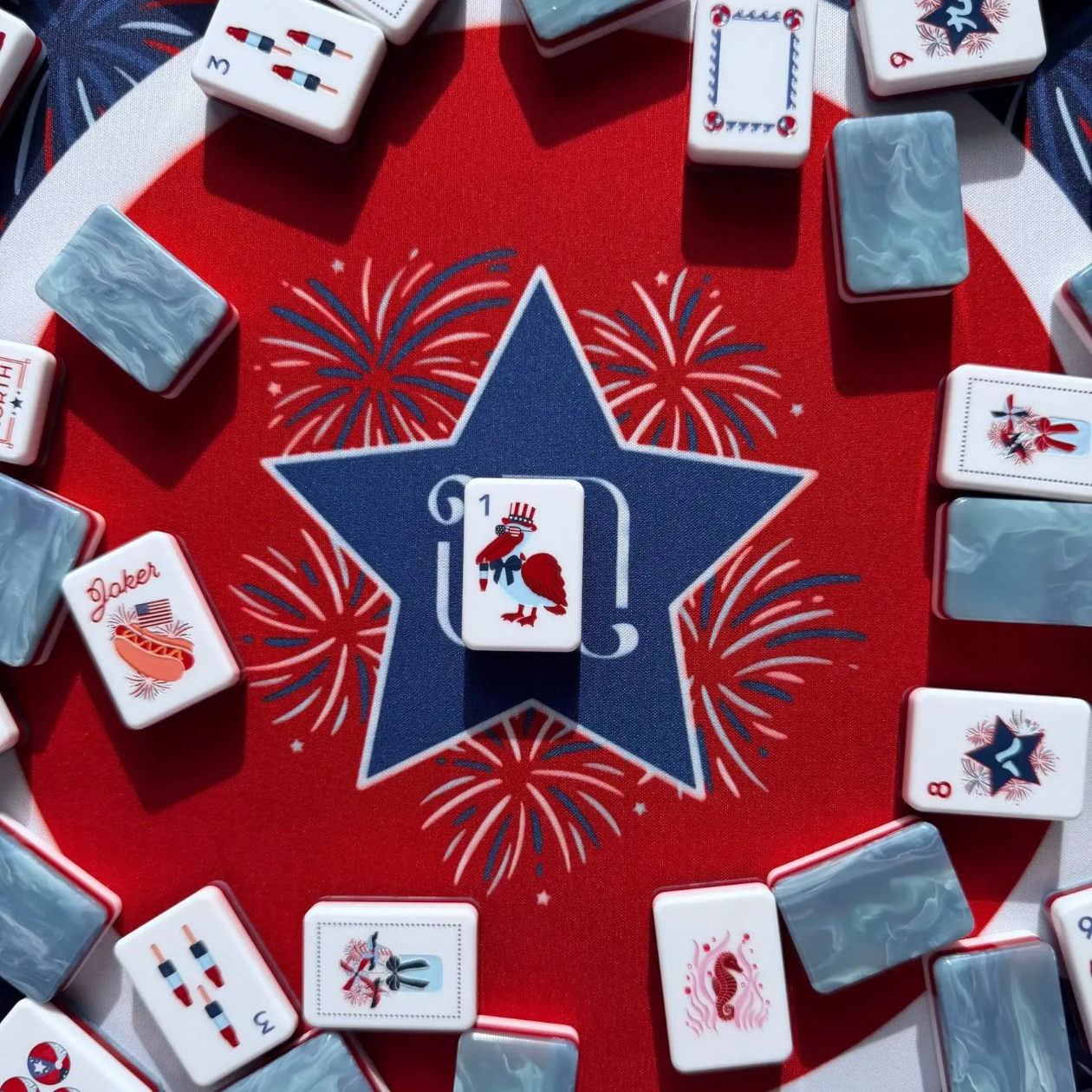 Valcrest™ America 250 Commemorative American Mahjong Set – 160 Tiles