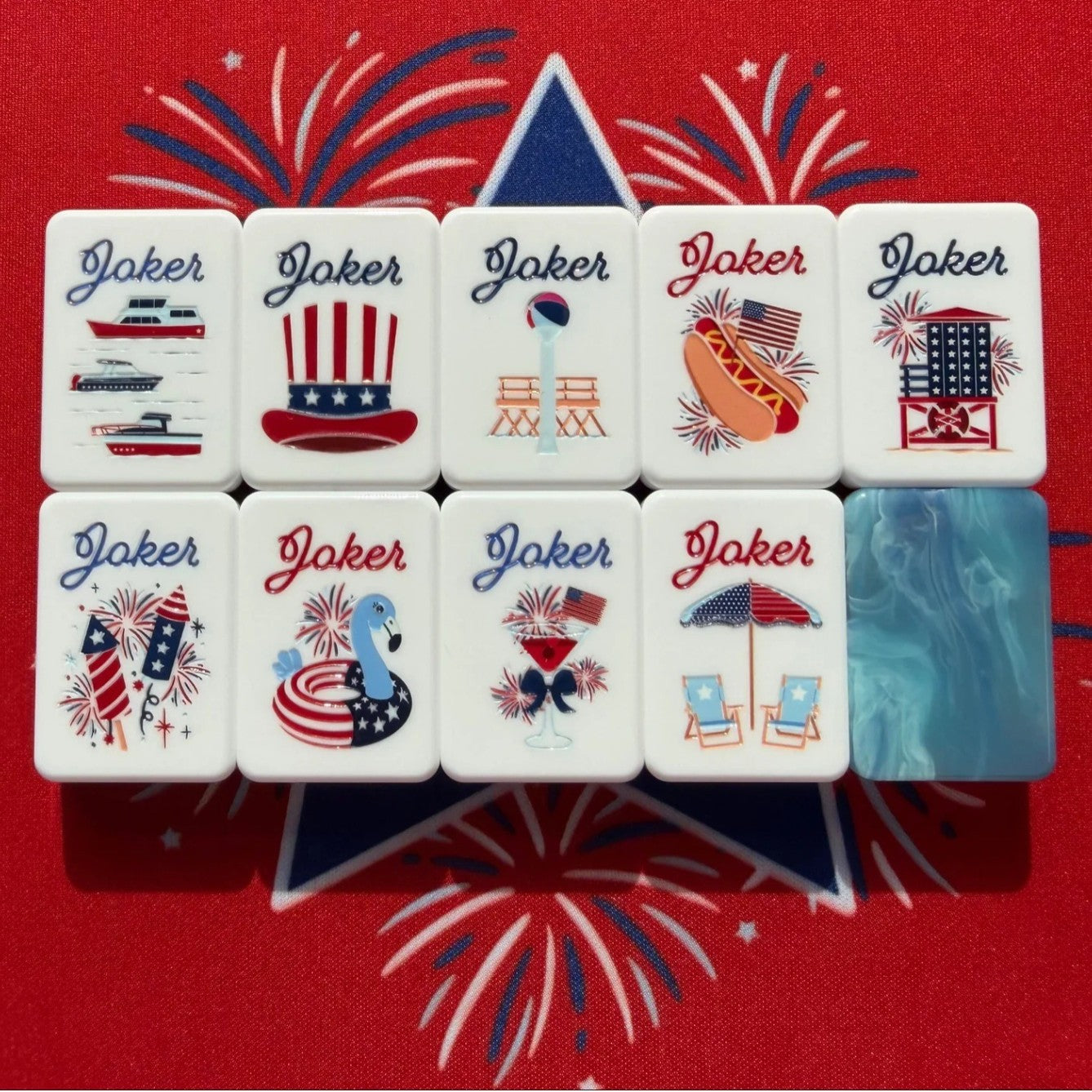 Valcrest™ America 250 Commemorative American Mahjong Set – 160 Tiles