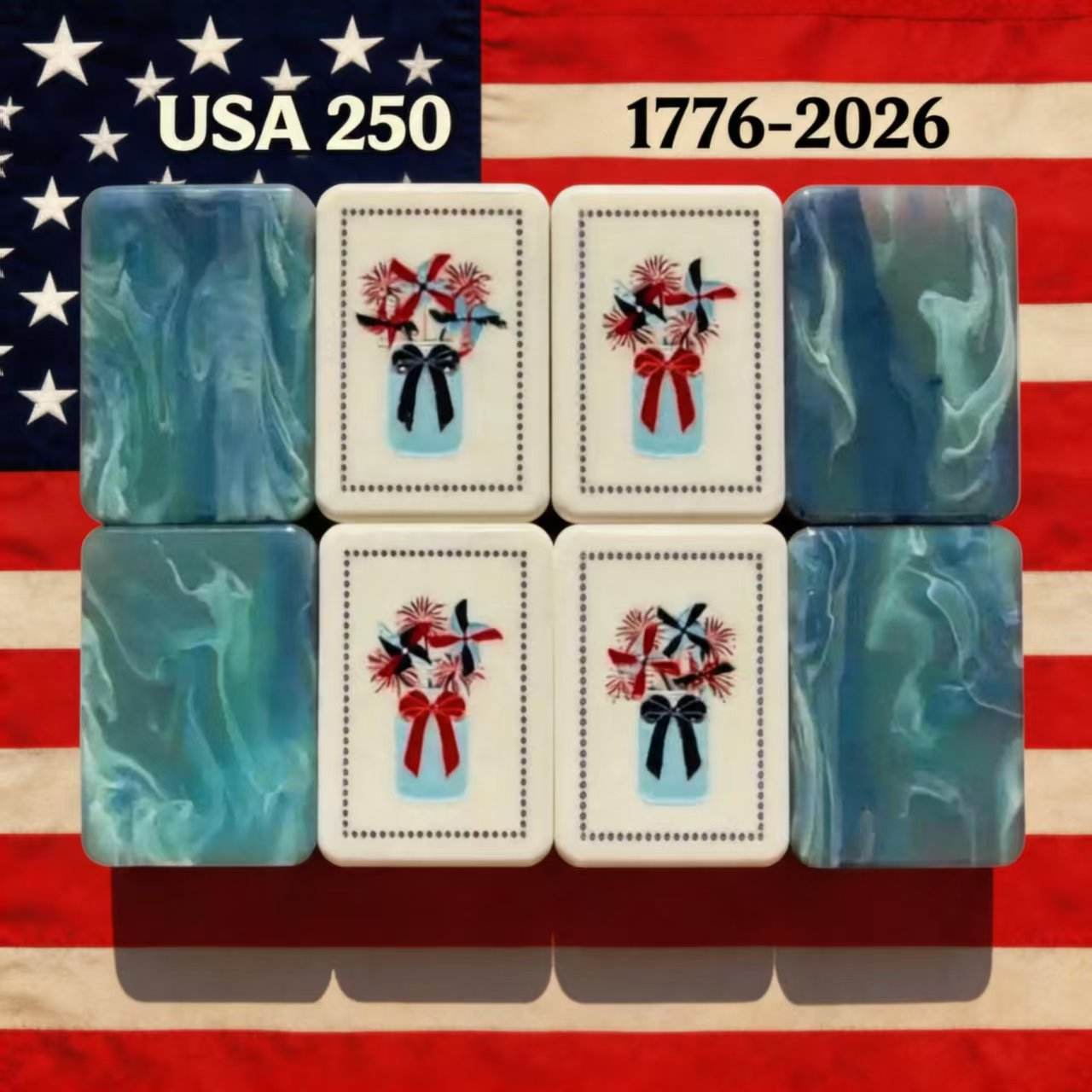 Valcrest™ America 250 Commemorative American Mahjong Set – 160 Tiles