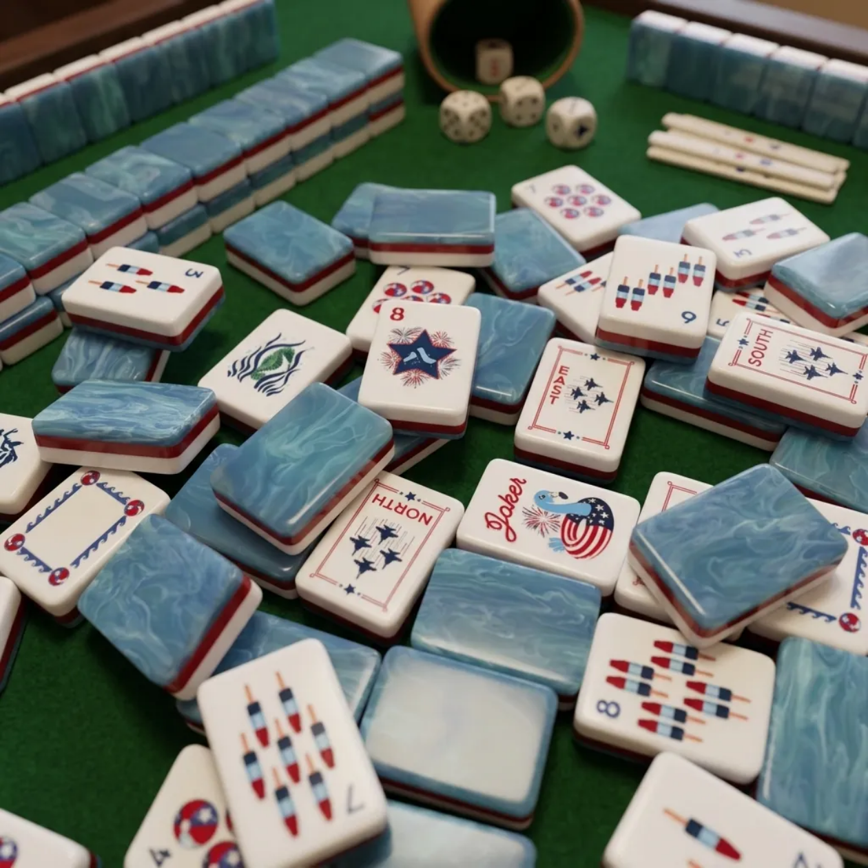 Valcrest™ America 250 Commemorative American Mahjong Set – 160 Tiles