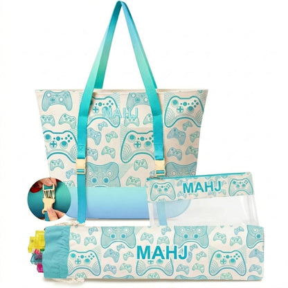 Valcrest™ Playful Prints American Mahjong Carry Bag Set – 3 Pieces