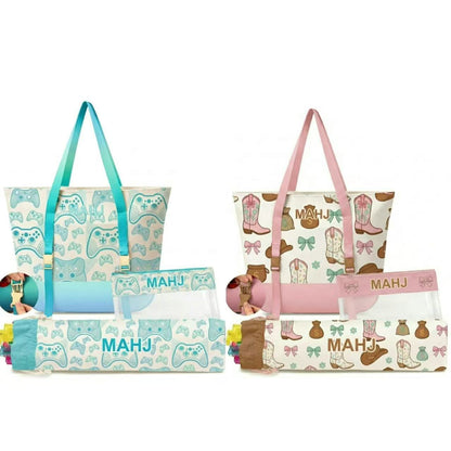 Valcrest™ Playful Prints American Mahjong Carry Bag Set – 3 Pieces