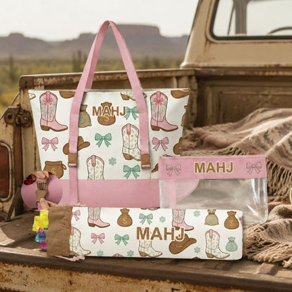 Valcrest™ Playful Prints American Mahjong Carry Bag Set – 3 Pieces