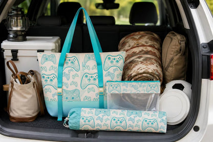 Valcrest™ Playful Prints American Mahjong Carry Bag Set – 3 Pieces