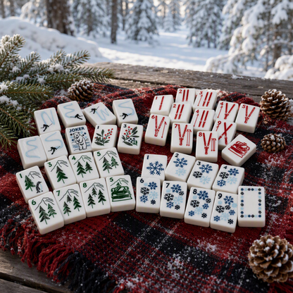 Valcrest™ Let It Snow American Mahjong Set – 160 Tiles