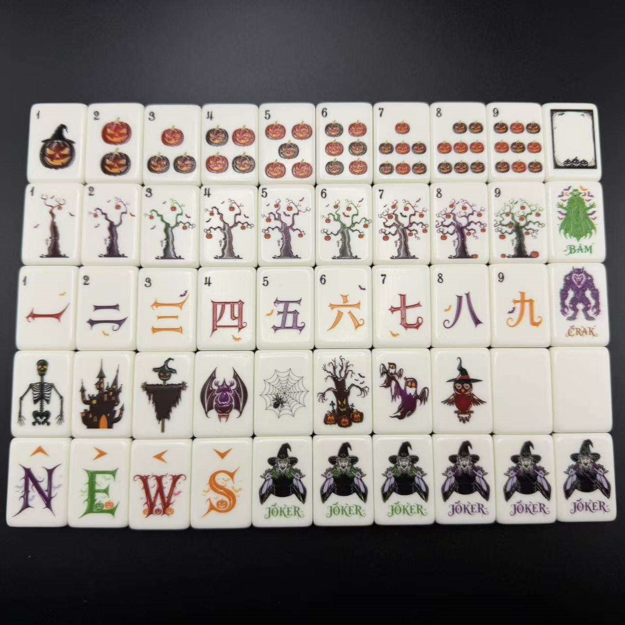 Valcrest™ Spiderweb Twilight American Mahjong Set – 160 Tiles
