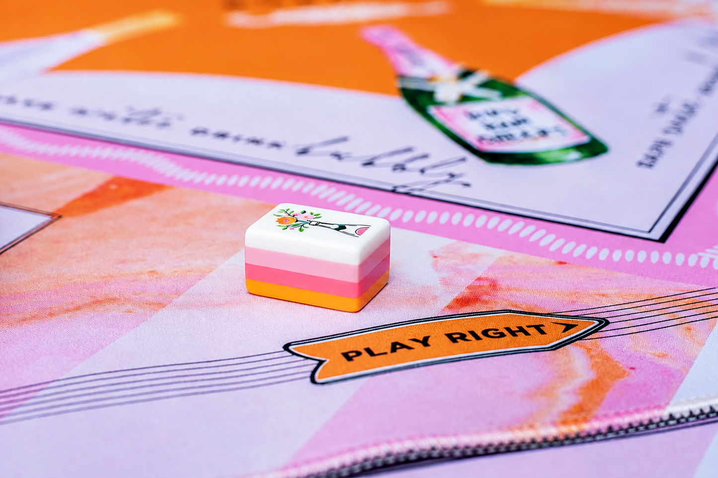 Valcrest™ Pink & Orange Pop American Mahjong Set – 160 Tiles