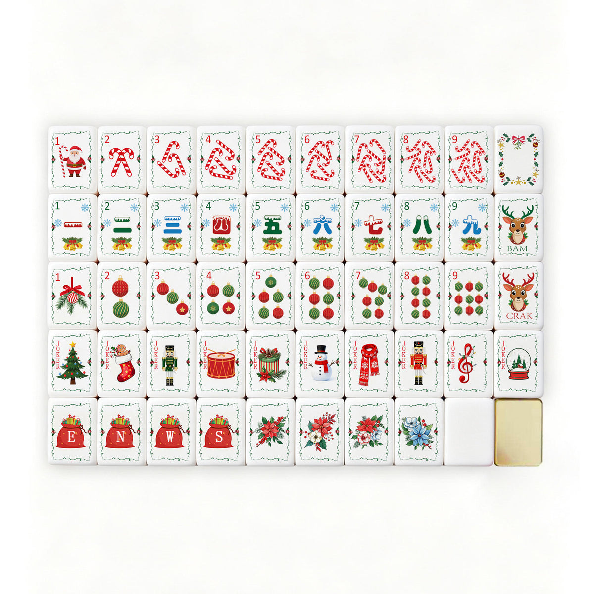 Valcrest™ Nutcracker Christmas American Mahjong Set – 160 Tiles