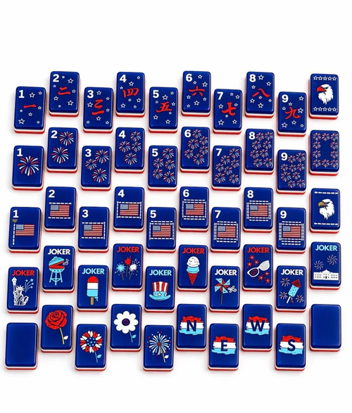 Valcrest™ Stars & Stripes American Mahjong Set – 160 Tiles